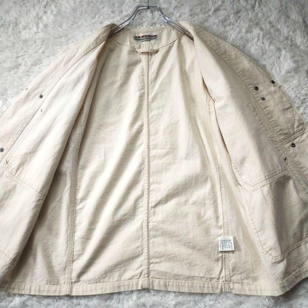 【25AW】未使用級　シンゾーン　ノーカラーカバーオール　ジャケット　34　白系