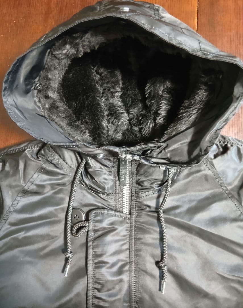 美品 アルファインダストリーズ N−3B スリムフィット ブラック サイズL