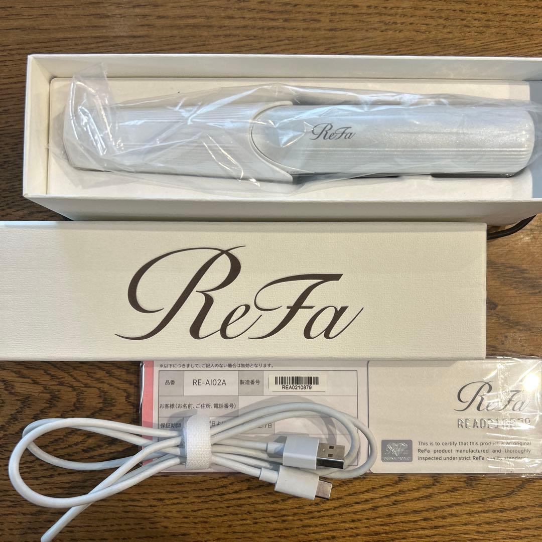 【美品】ReFaビューティックフィンガーヘアアイロン　ホワイト