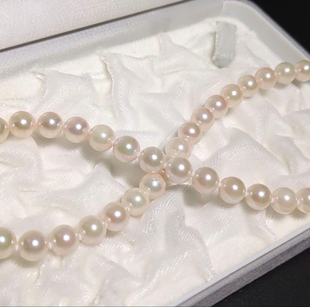 【花珠】 あこや真珠 約8.5〜9.0mm 大珠 パール ネックレス 鑑別書
