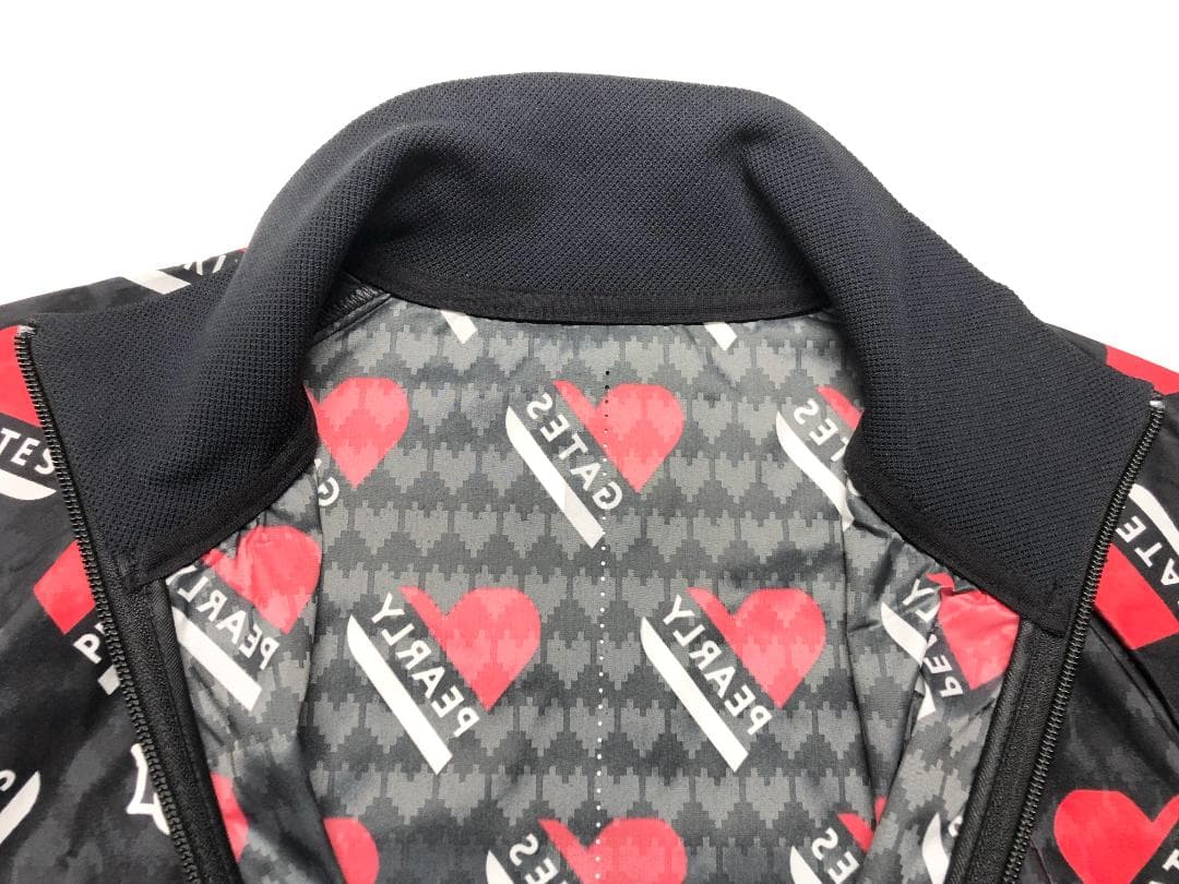○★新品未使用　PEARLY GATES　ハートロゴ柄　ジャケット　2　ブラック
