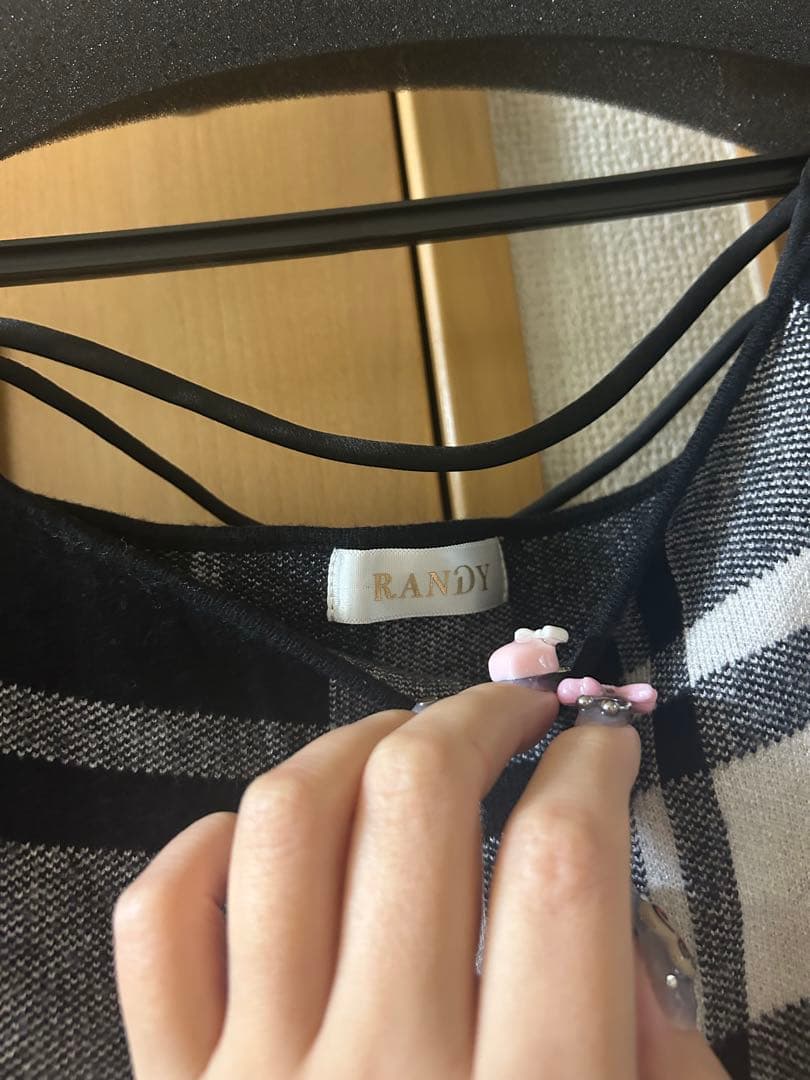 【えり】RANDY String core plaid dress