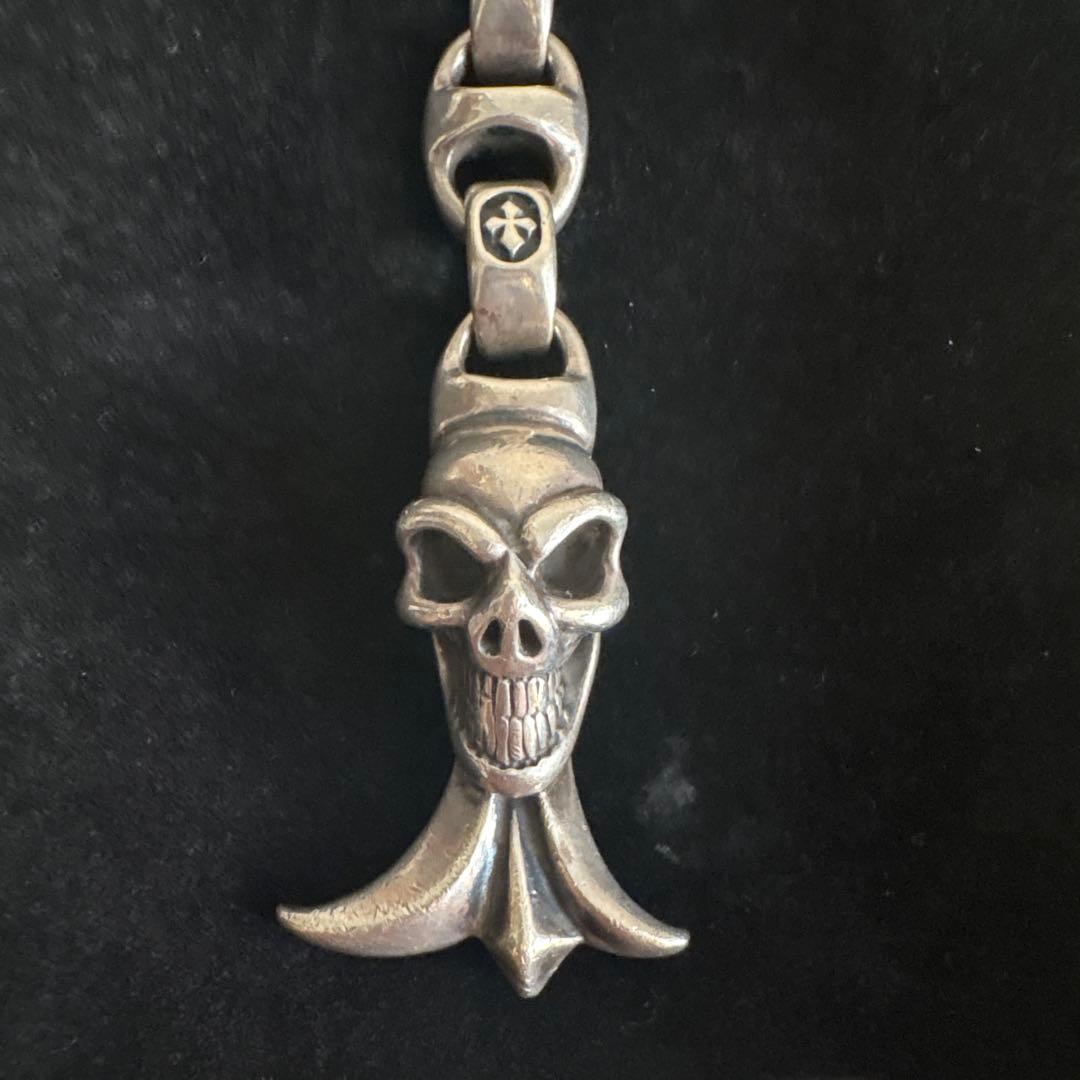 SILVER925 ビルウォールレザー　タイプスカルウォレットハンガー