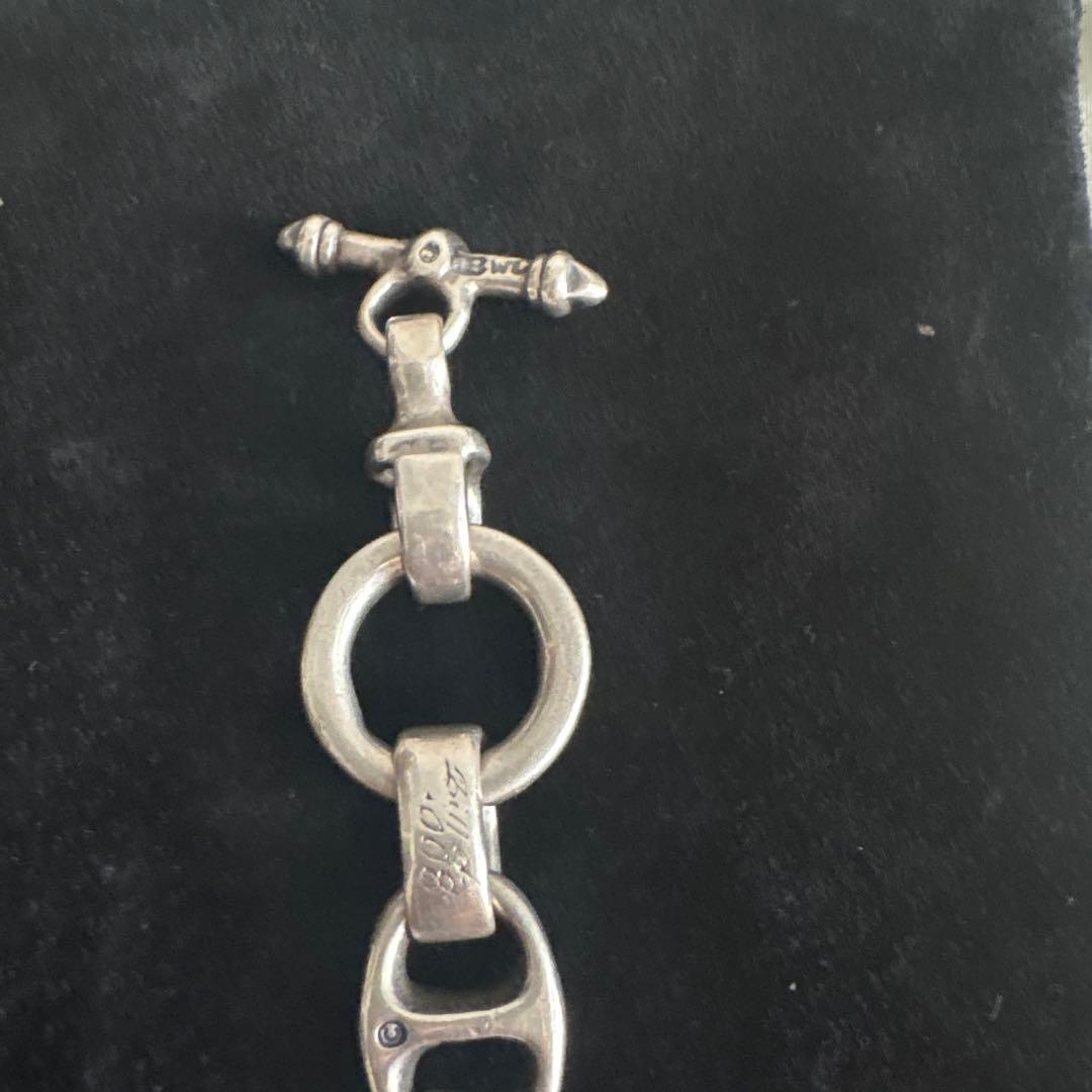 SILVER925 ビルウォールレザー　タイプスカルウォレットハンガー