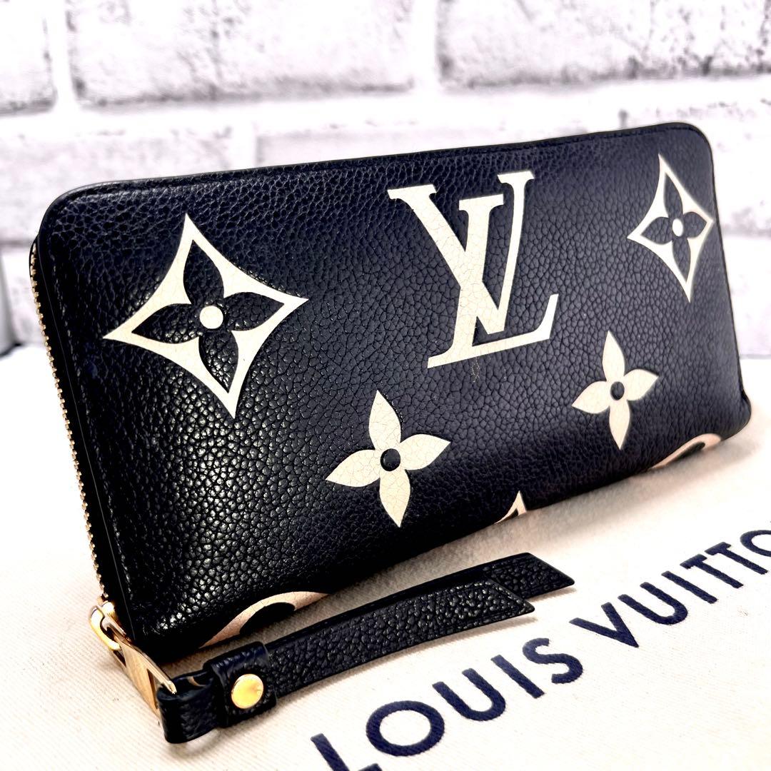 aya-s アンプラント バイカラー モノグラム ジッピーウォレット