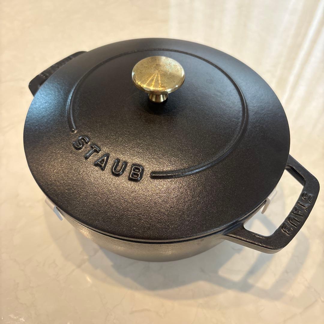 ストウブ　ワナベＬ　20 ワナベ　staub ワナベ　Ｌ　ブラック