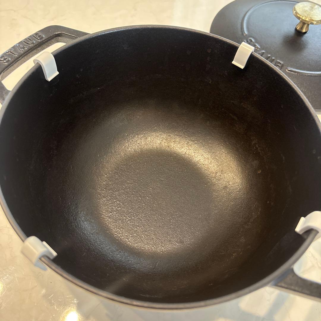 ストウブ　ワナベＬ　20 ワナベ　staub ワナベ　Ｌ　ブラック