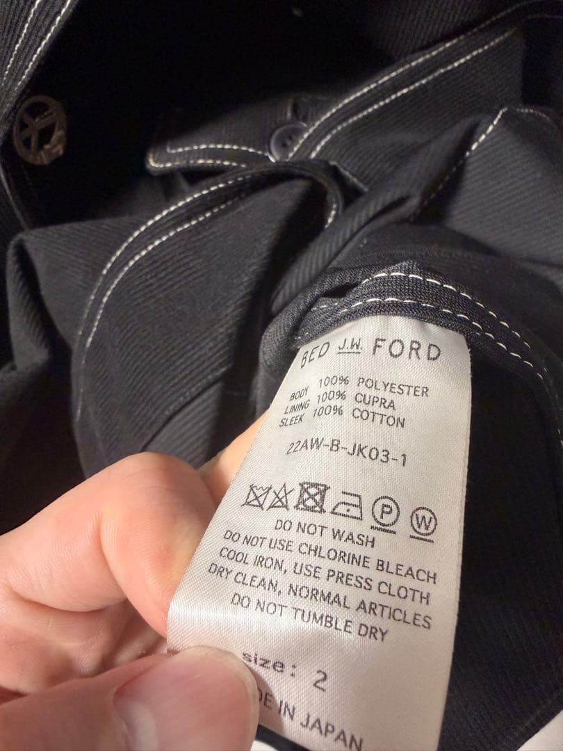 bed.jw.ford テーラードジャゲット　ベロア