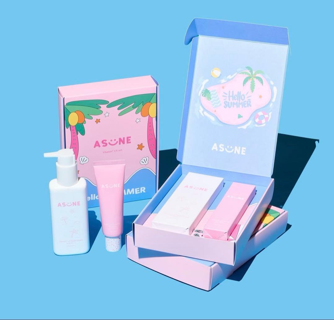 早い者勝ち アスネ asune Vitamin' UV Set ビーチタオル付き