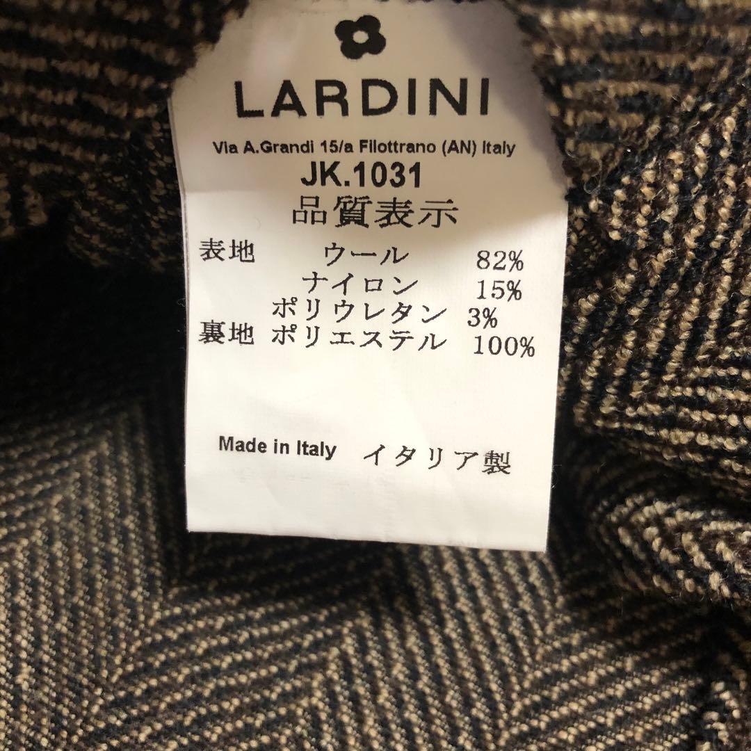 【美品】LARDINIラルディーニテーラードジャケットヘリンボーン42 7REG