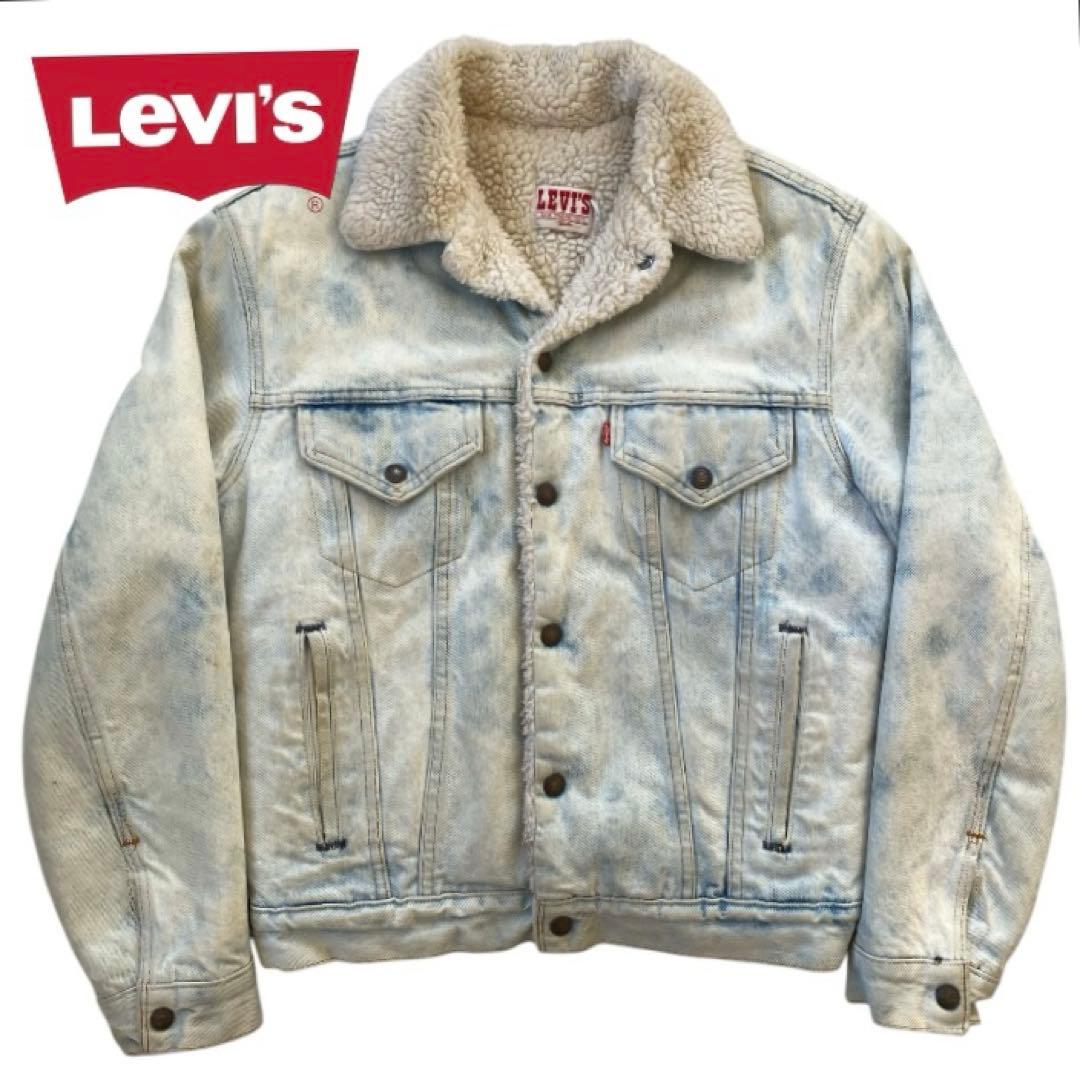 80s 90s USA製 Levi's リーバイス 短丈 ボアジャケット