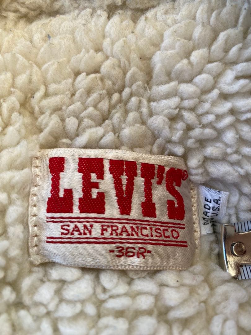 80s 90s USA製 Levi's リーバイス 短丈 ボアジャケット