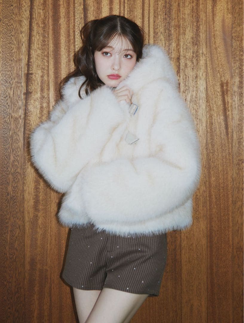 jouetie ベルトファージャケット アイボリー