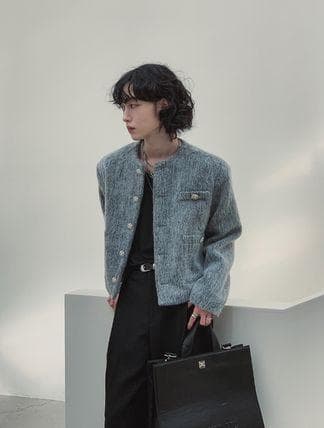ジャケット・アウター 2plan Joy button mohair crop jacket