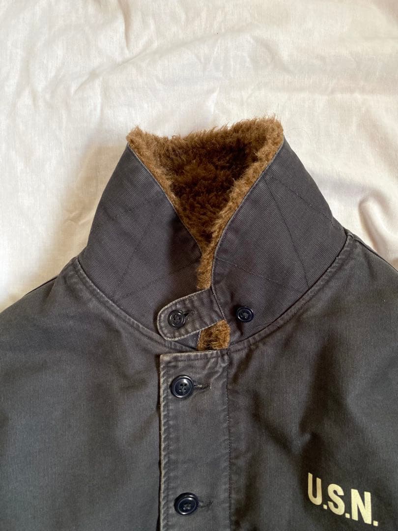 YMCLKY N-1 デッキジャケット ウォッシュ加工 42 ネイビー ミリタリ