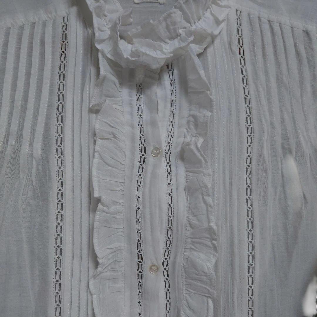 ISABEL MARANT ÉTOILE ピンタック フリル レース ブラウス