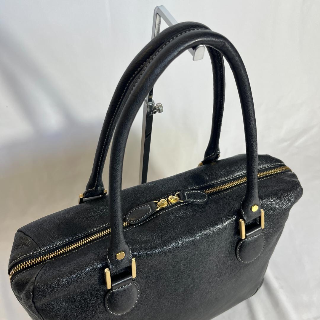 美品 土屋鞄製造所 アジール キャリア ビジネスバッグ レザー ブラック