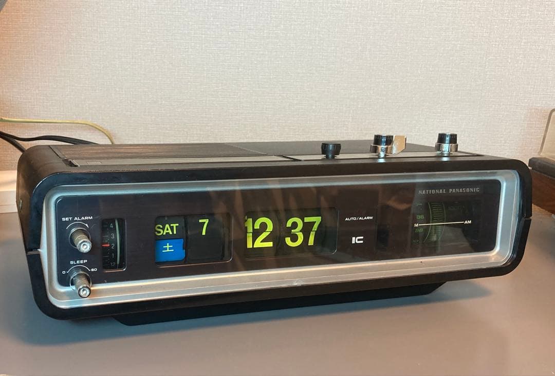 National Panasonic RC-707S パタパタ クロックラジオ