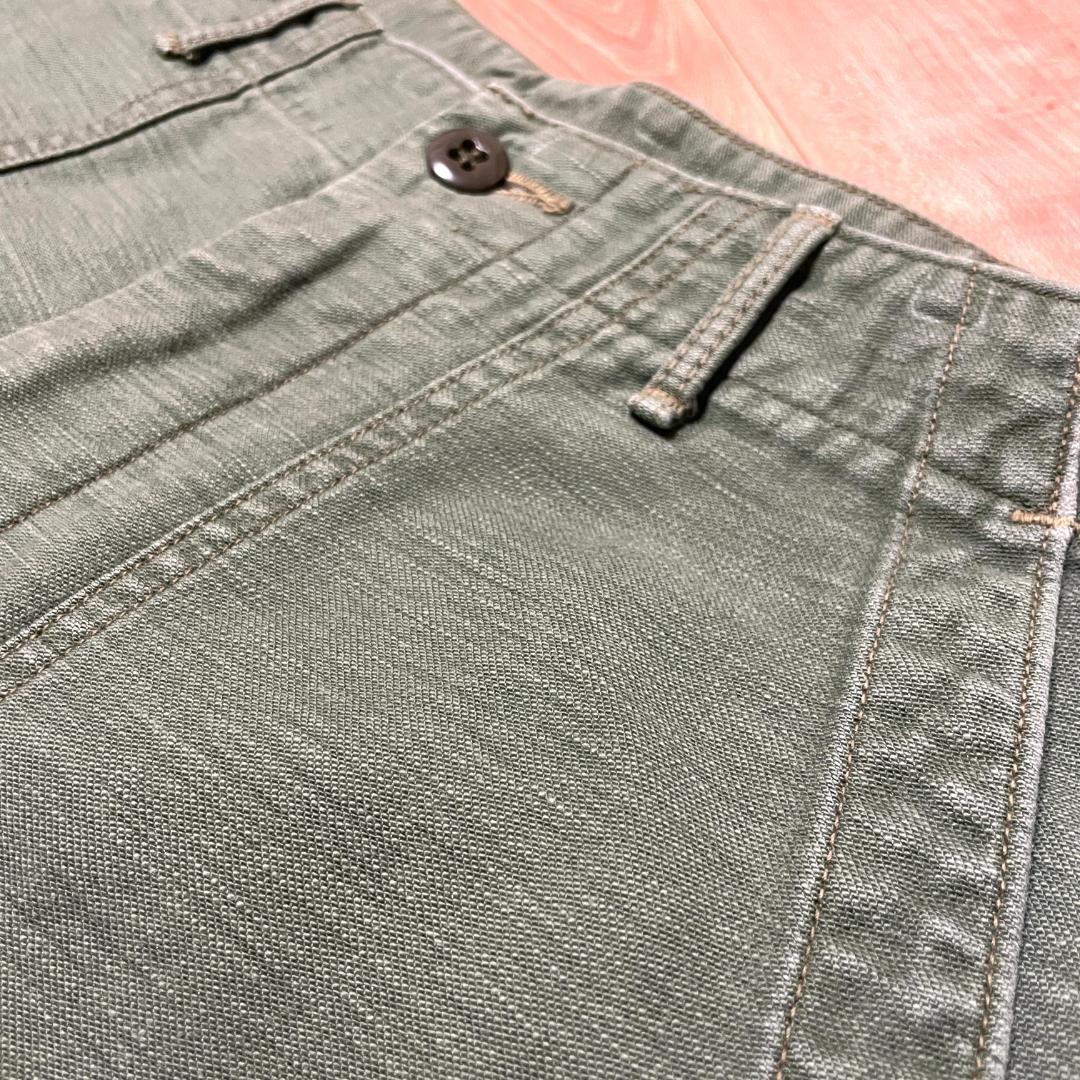 【21時までタイムセール】オアスロウ　ファティーグパンツ　スリム　M