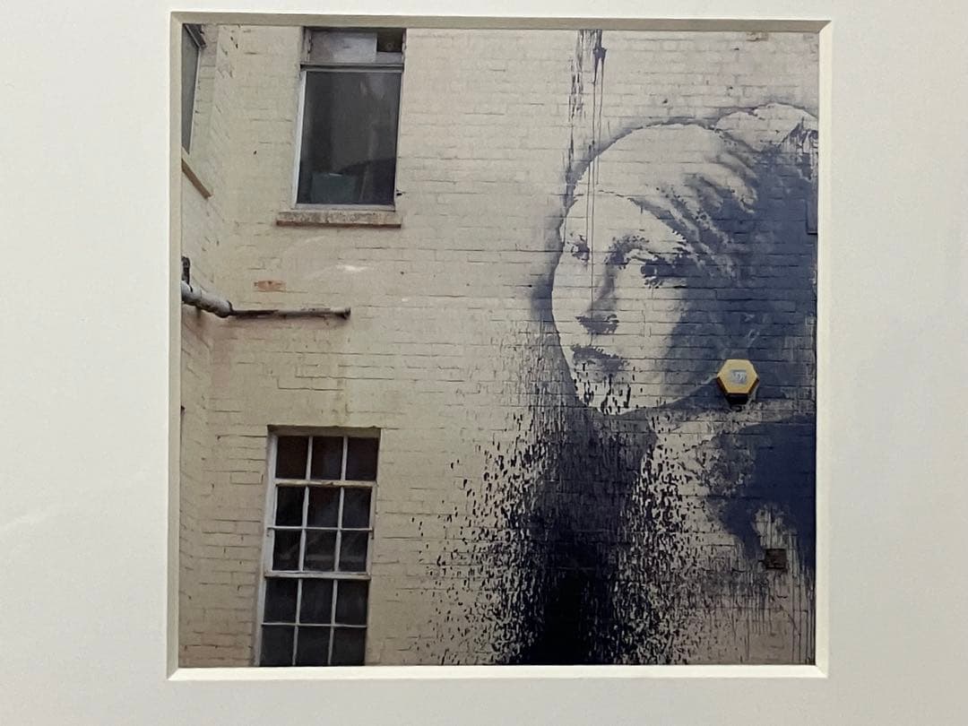 限定マット額装品/バンクシー/Girl With A Pierced