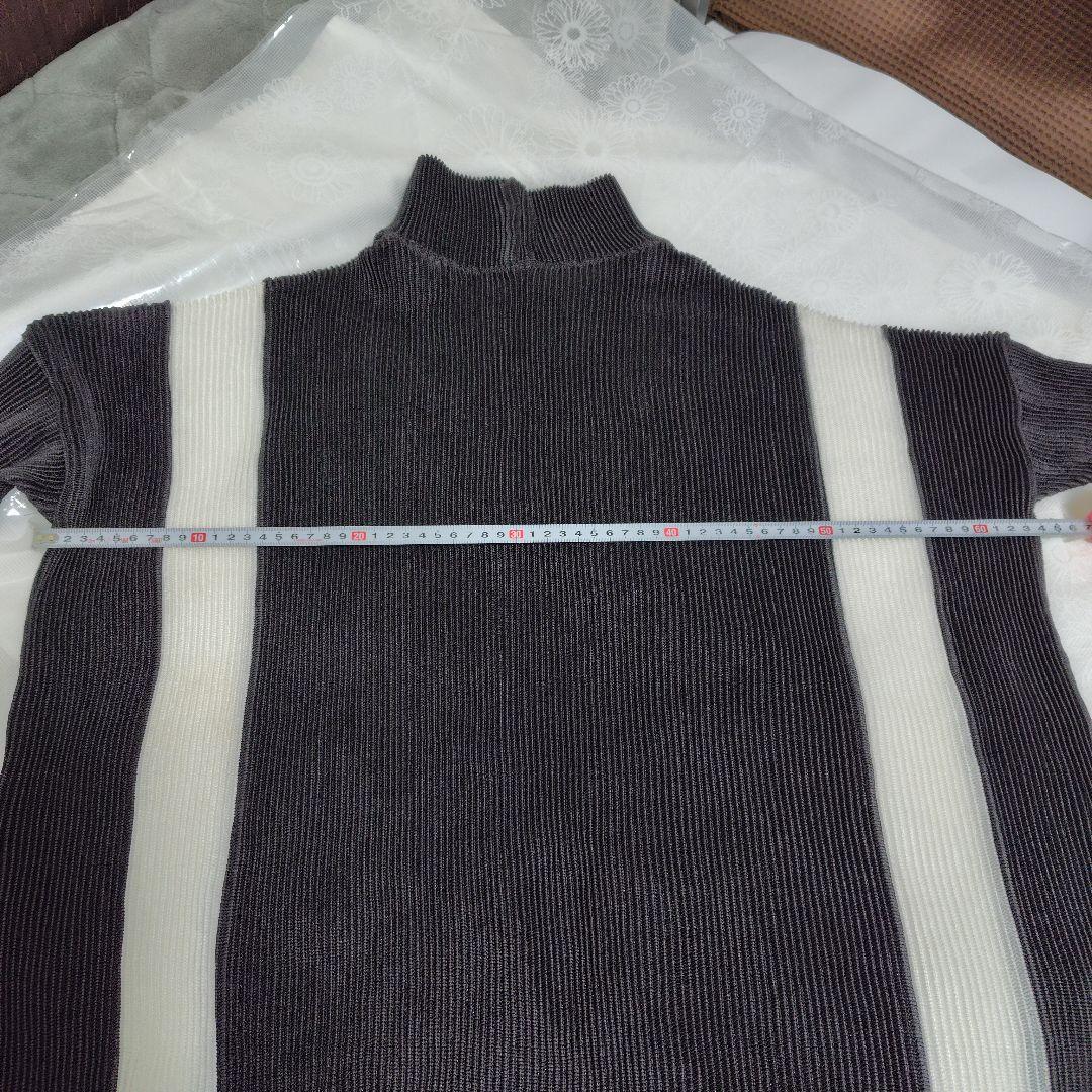 SPECCIOハイネックプルオーバー　長袖シャトルプリーツ切替チュニック