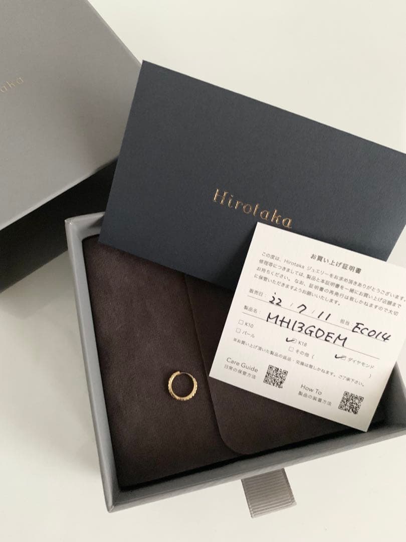 Hirotaka Manhattan ダイヤモンド フープ ピアス Sサイズ