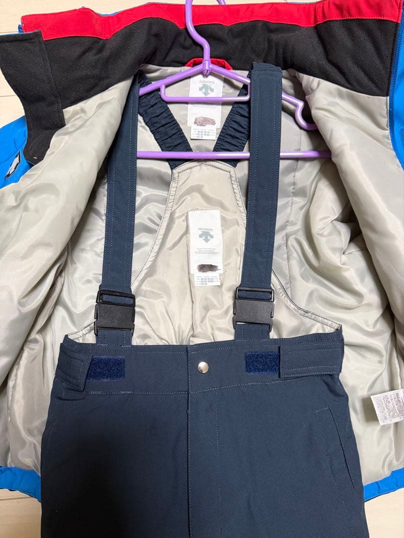 DESCENTE スキーウェア 子ども用 青色