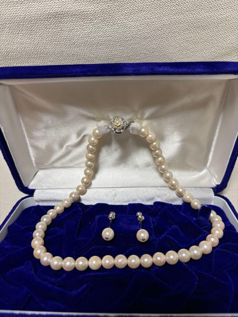 アコヤ真珠　ネックレス　イヤリング　セット