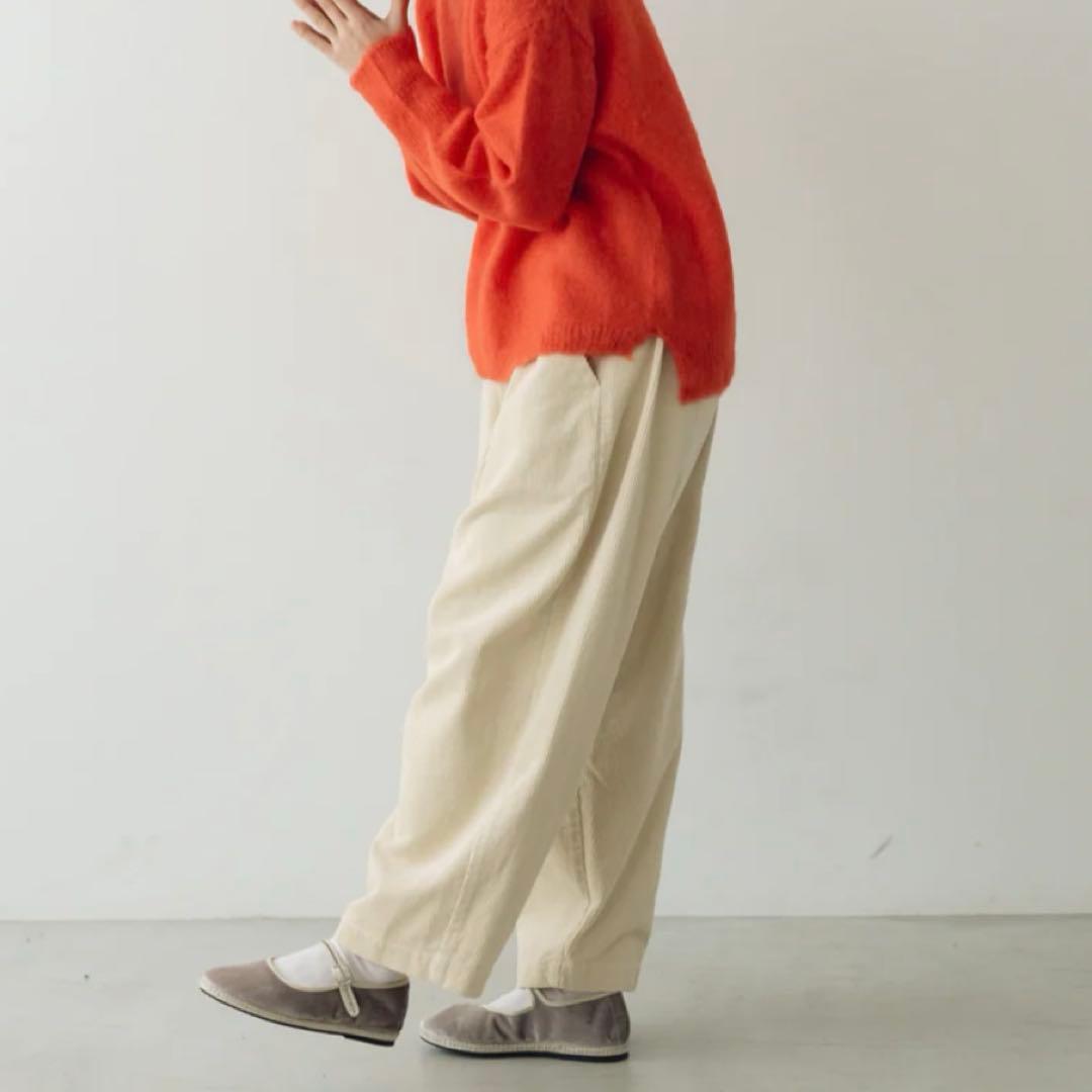 くらすこと コーデュロイパンツ アイボリー Mサイズ レディース