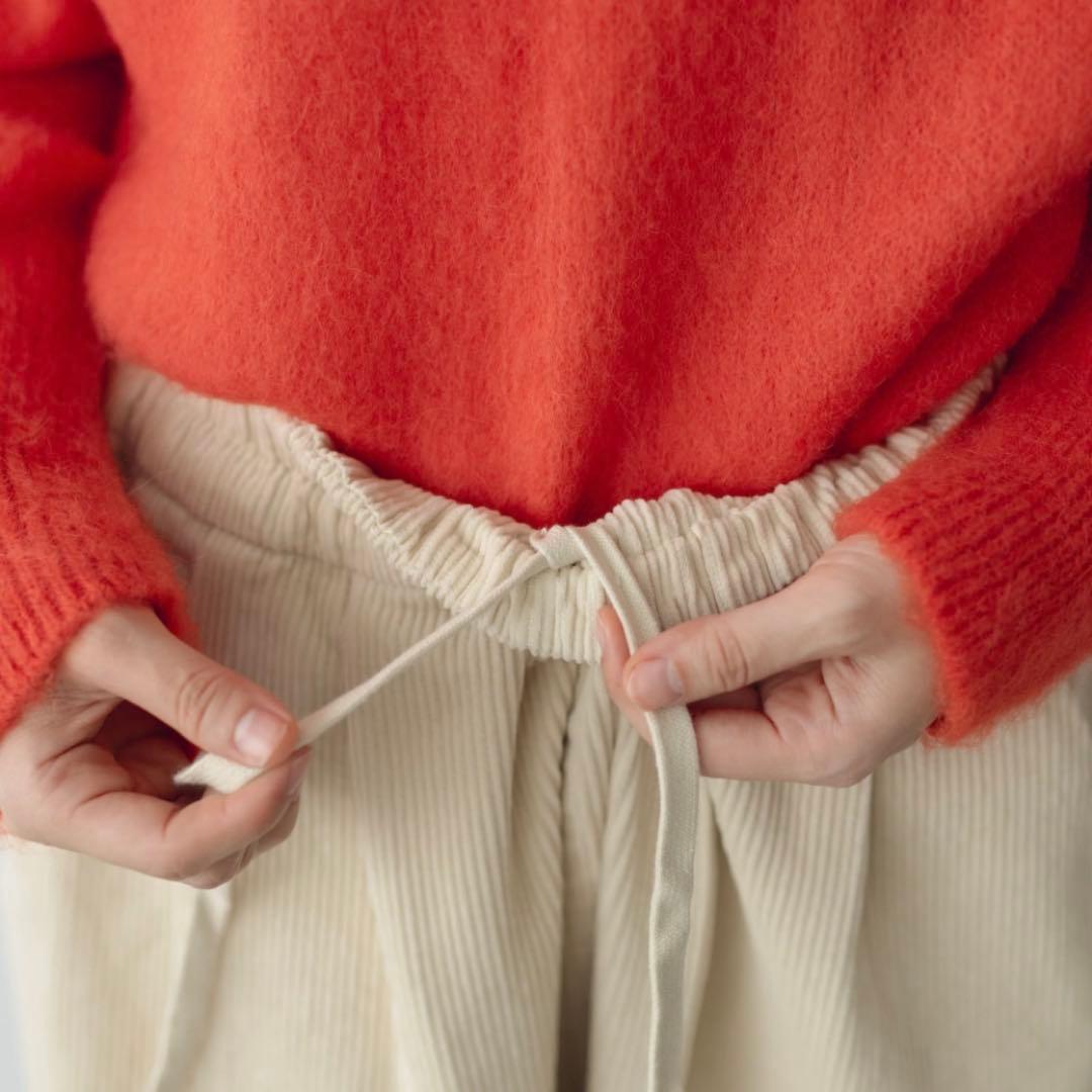 くらすこと コーデュロイパンツ アイボリー Mサイズ レディース