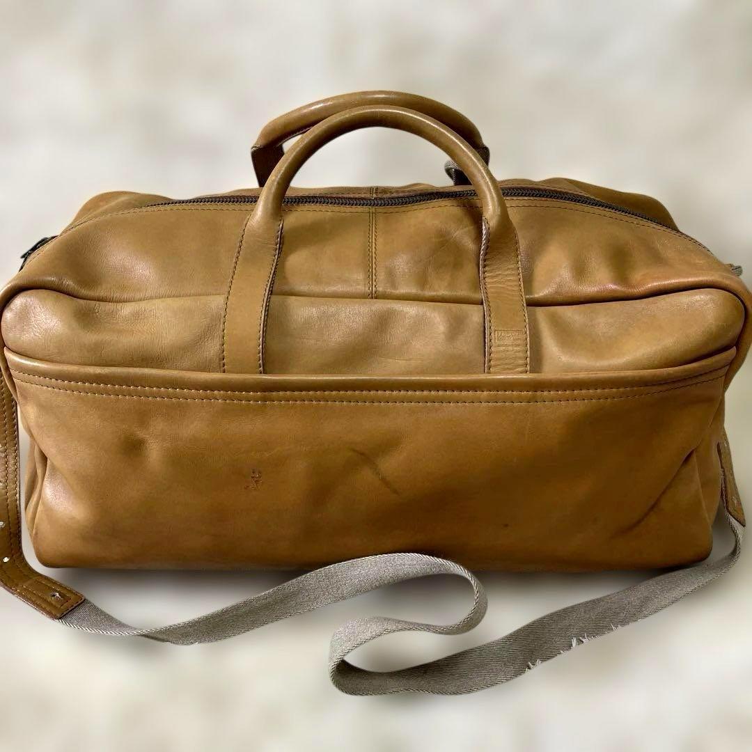 LOEWE ロエベ　ボストンバッグ レザー ベージュ ショルダー　ハンド　大きめ