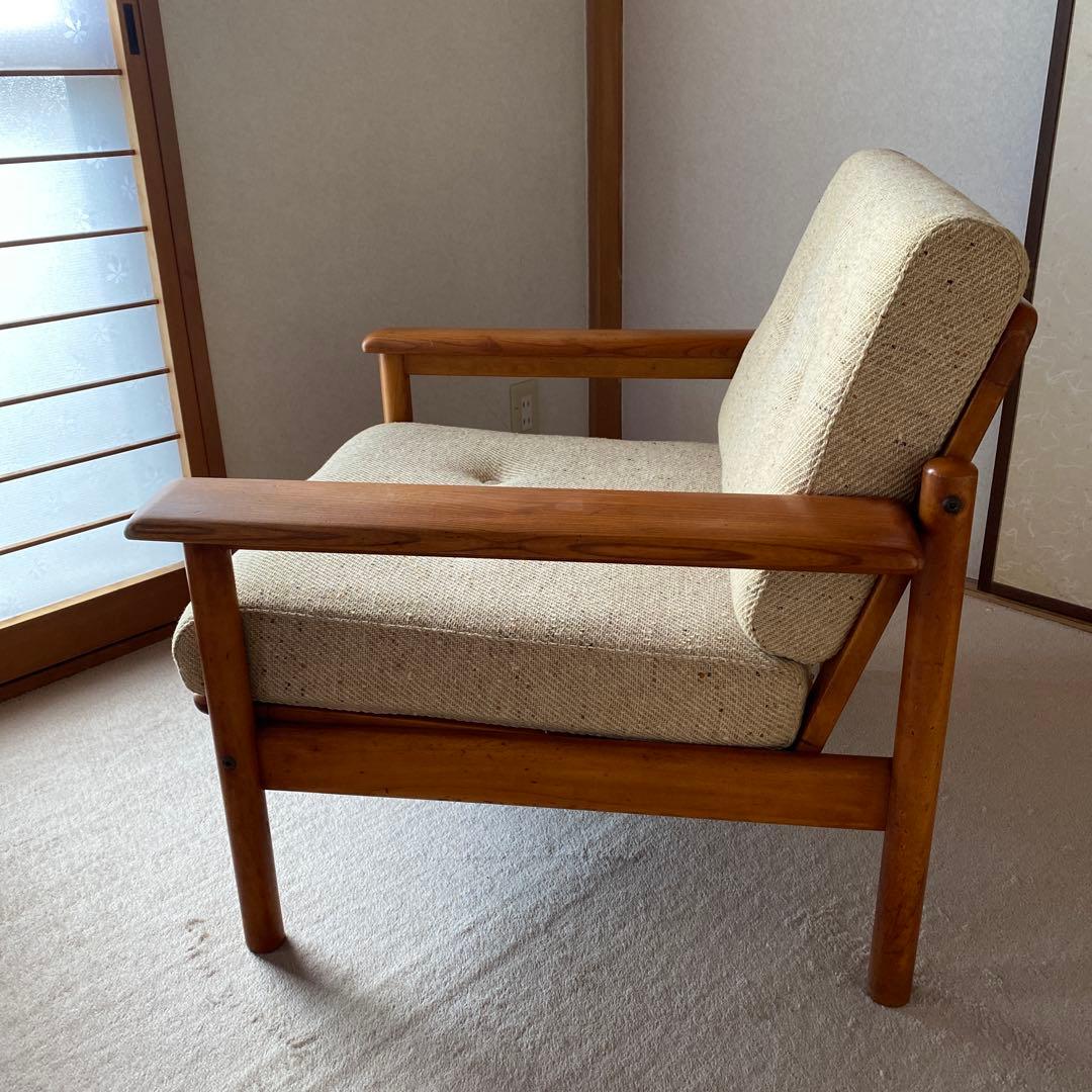 【KOSUGA】ケヤキシリーズ　1Pソファ　希少ビンテージ　古き良きもの