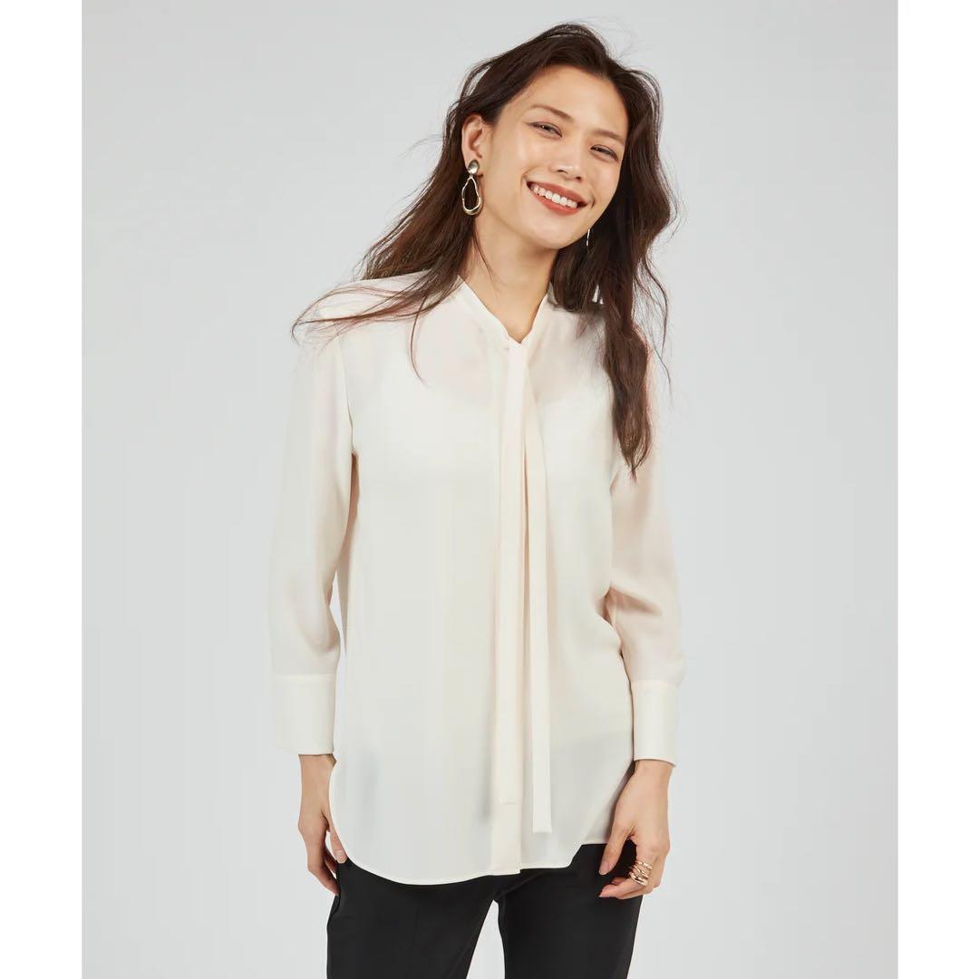 極美品 セオリー SHALLOW GGT KIMLY S 長袖 ホワイト