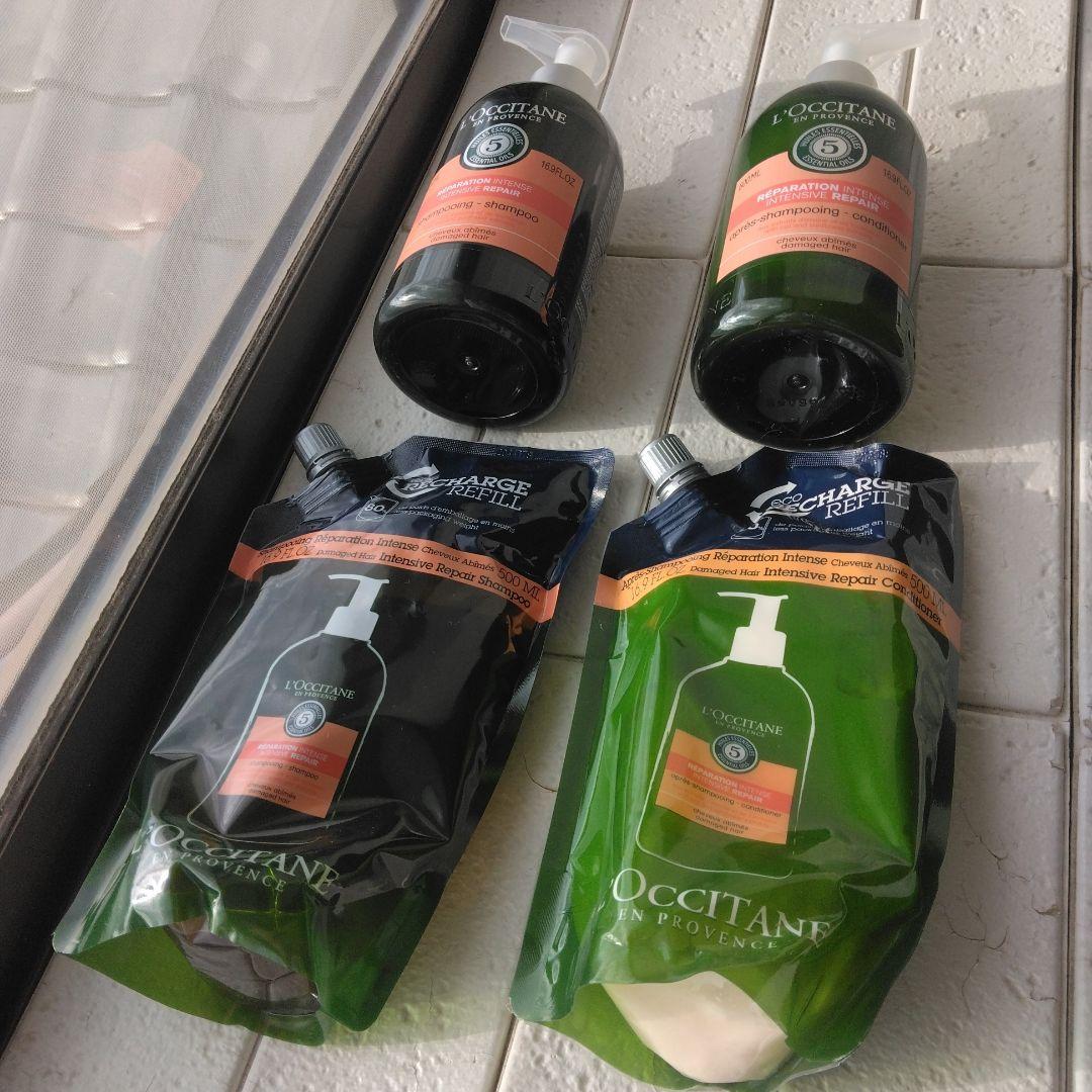 ロクシタン ファイブRシャンプー＆コンデショナーと詰め替用 各500ML 計4点