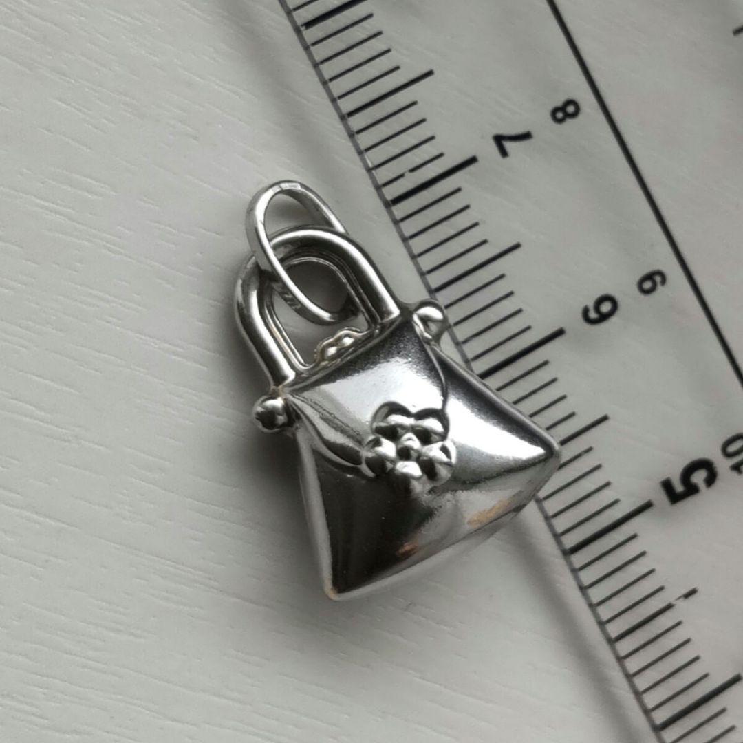 pearlpink　K18WG バッグ型ネックレスチャーム