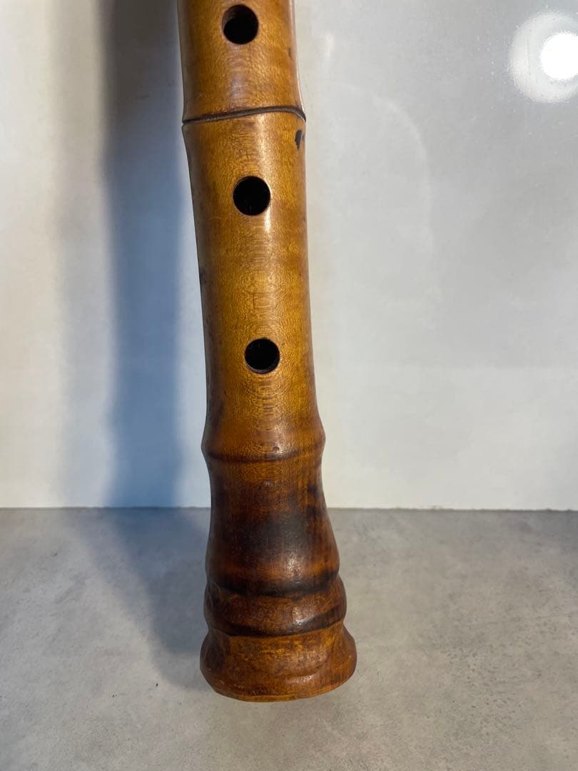 琴古流 尺八 1尺7寸管 胡蝶銘 在銘 和楽器 竹製 管楽器　当時物　音出確認済