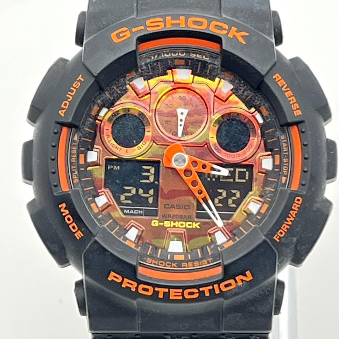 良品 カシオG-SHOCK 新品電池交換済み GA-100BR