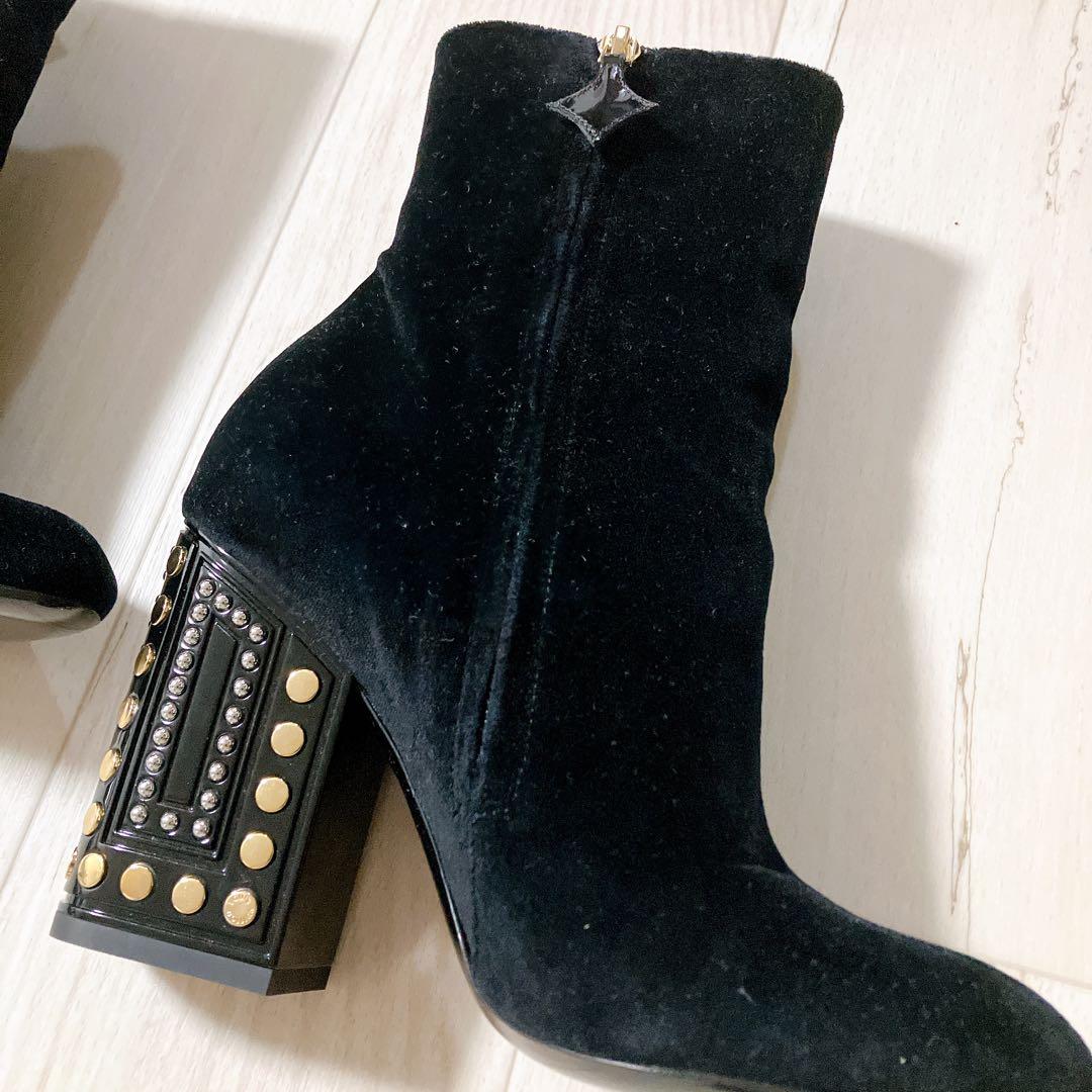 ルイヴィトン アンクルブーツ　ブラック　スタッズ 36.5 黒　極美品