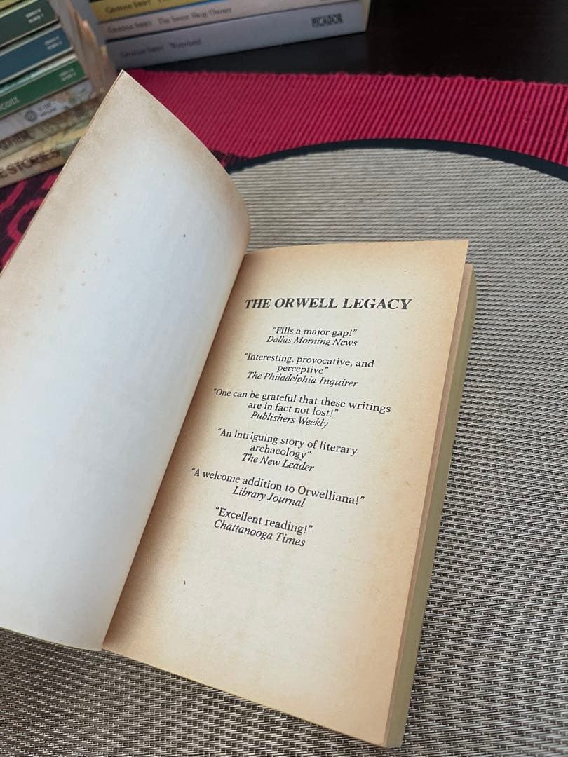 希少　The Lost Writings e Orwell