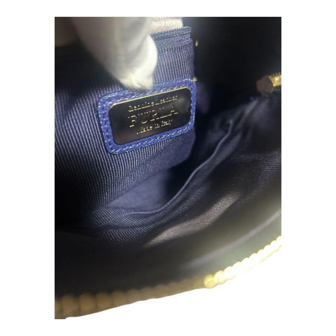 【極美品】 FURLA フルラ　パイパー　2wayバッグ ブルーレザー