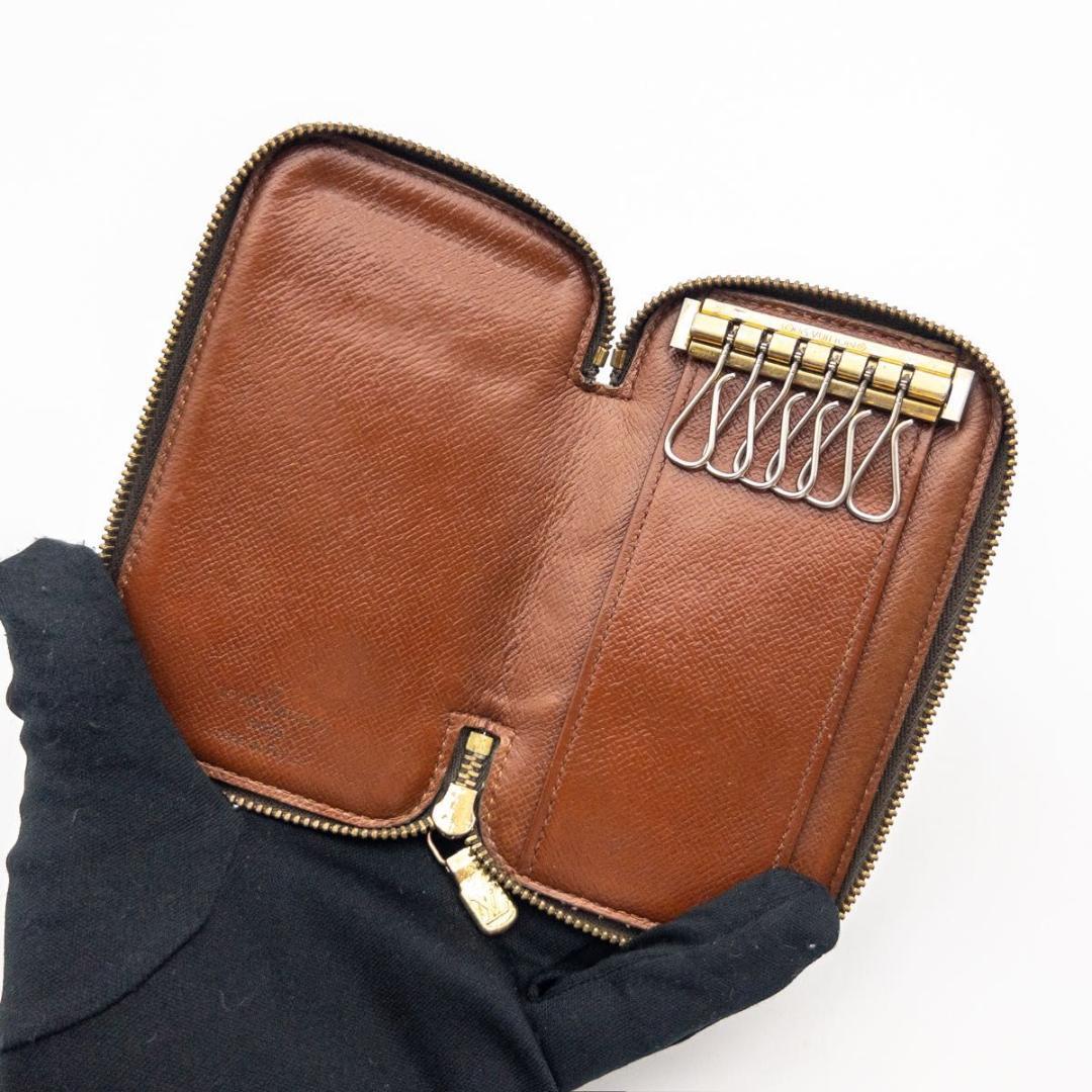 【極美品】ルイヴィトン　ポシェット6クレ　モノグラム　キーケース　茶色