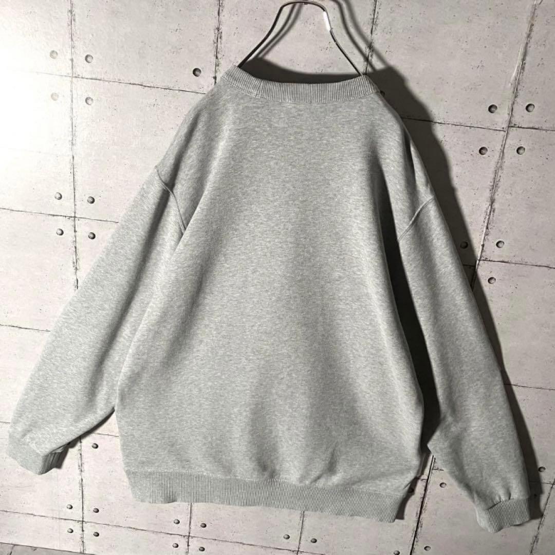 【入手困難】Burberryバーバリー☆ グレーパイルBOXロゴトレーナーXL