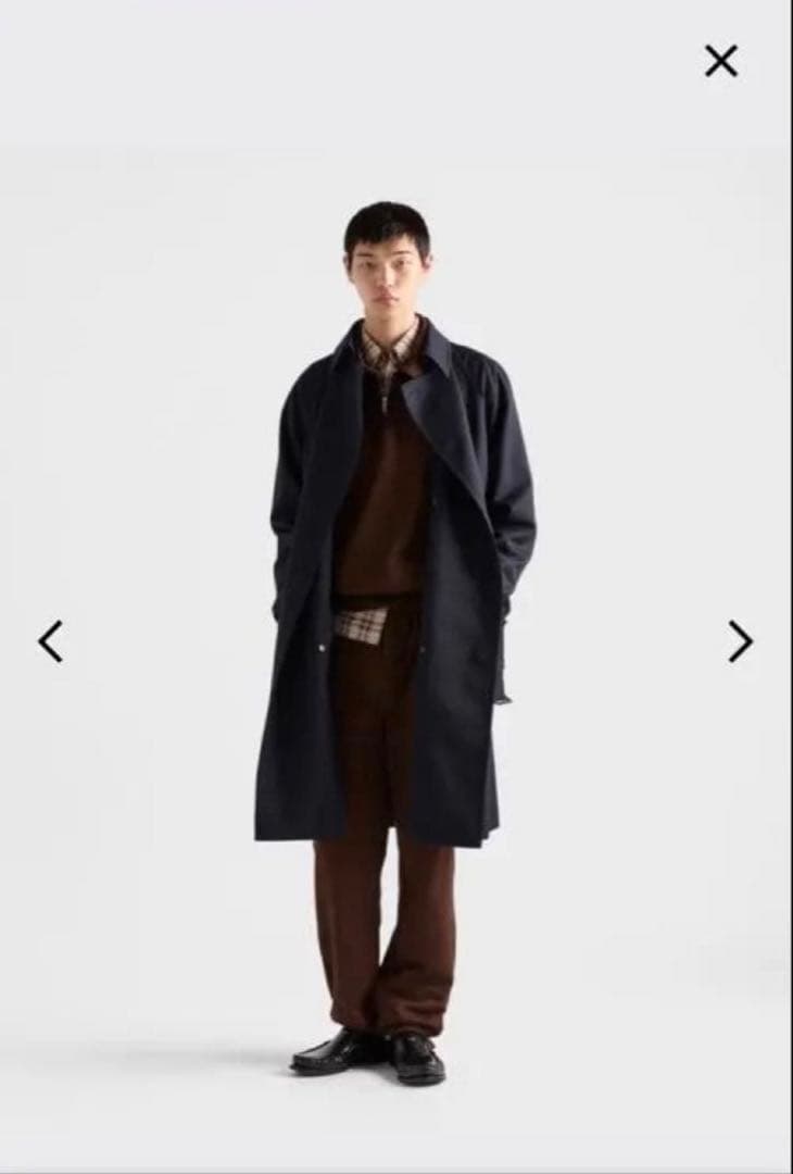 PRADA 25aw コットンフリースのポロシャツ