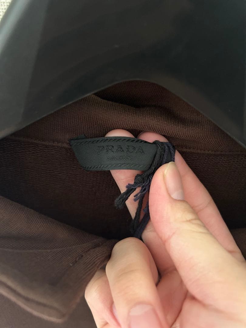 PRADA 25aw コットンフリースのポロシャツ