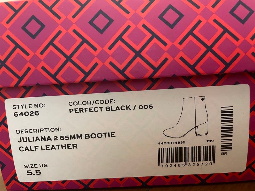 【専用】Tory Burch ブラック　レザー　ショート　ブーツ US5.5