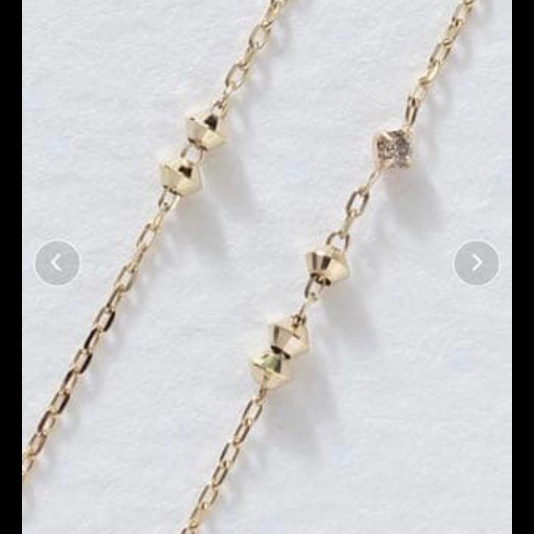 ノワールドプーペ　k10 ミラーボール とばしネックレス