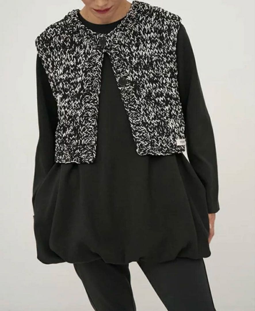 YENN BALLOON TUNIC PO BLACK イエン