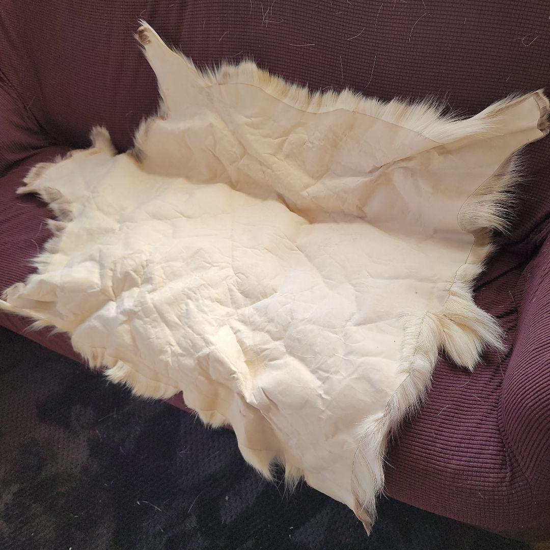 トナカイ毛皮　高級毛皮ラグ