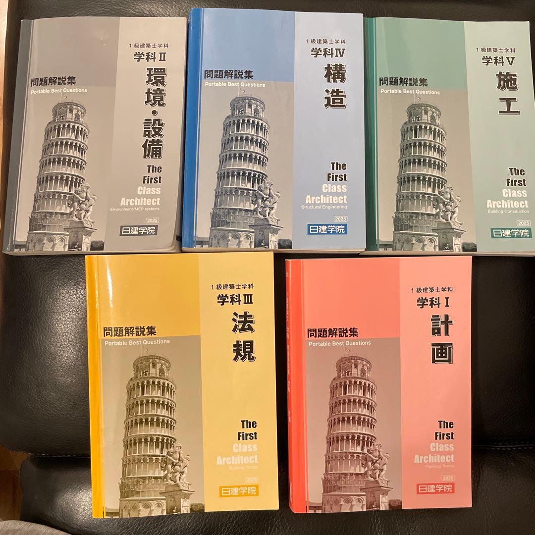 一級建築士学科　2025年度　問題解説集セット