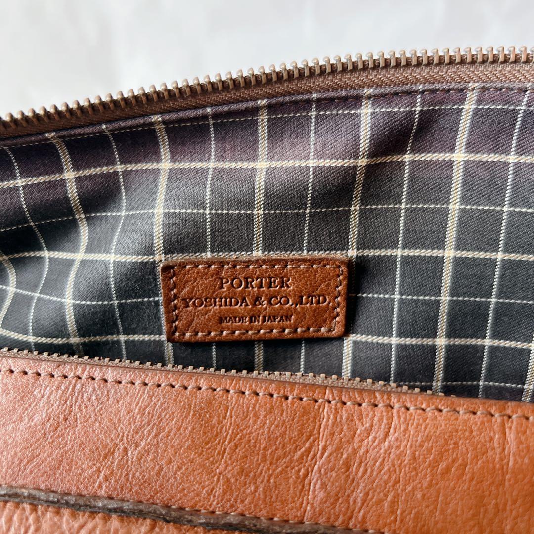 希少✨PORTER ヘリテージ トートバッグ レザー　ブラウン　肩掛け　A4